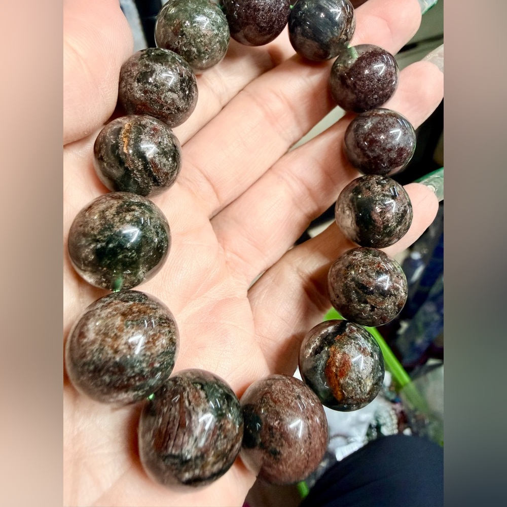 16MM Phantom Quartz Bracelet – Rare Ghost Inclusions